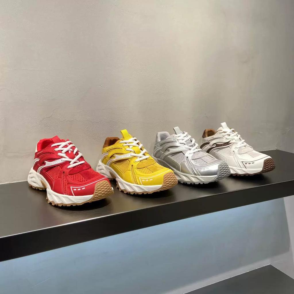 Damen Sommer neue Mode vielseitige Sport- und Freizeit-Mesh-Schnürschuhe mit dicker Sohle und rutschfest