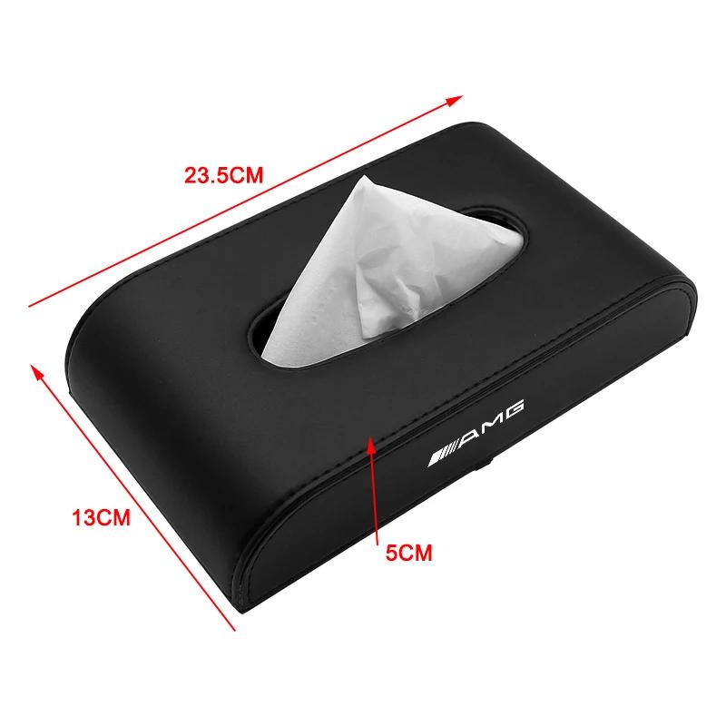 1pcs Car Tissue Box Holder Armrest Box Storage Case Car Stickers For Mercedes Benz GLA CLA GLK GLE CLS ML GL A B C E Class W211 PE3