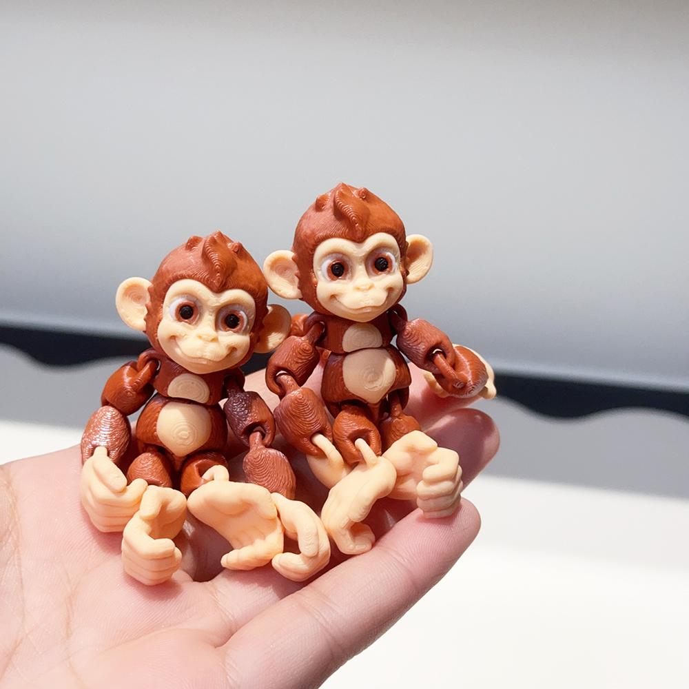 3d Printing Cute And Silly Monkey Model Plastic Ornament Desktop Decoration Sculpture Ornament Holiday Gift