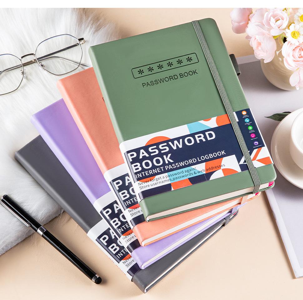 Cross-border A5 Password Notebook with Letter Labels for Account and Website Management
