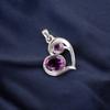 Afrikanischer Amethyst Edelstein 925 Sterlingsilber Anhänger Schmuck Valentinstagsgeschenk CP-3-6