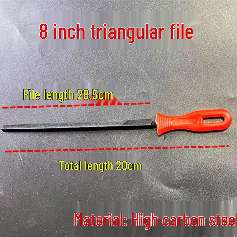 Dreieckige Holzbearbeitungsleimfeile - Schreiner- & Schlosserwerkzeug mit Manganstahl-Sägeblatt und Kohlenstoffstahlfeile