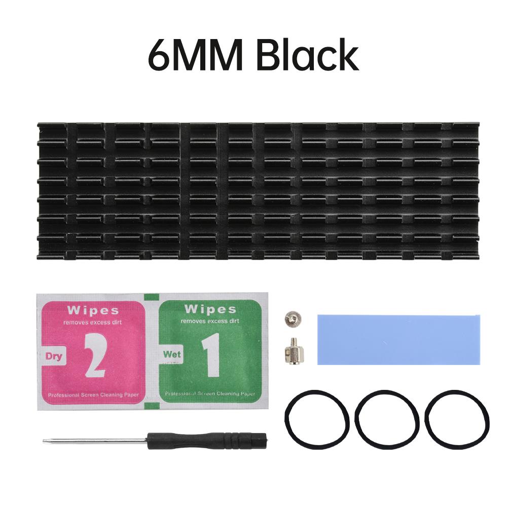 

M.2 SSD NVMe Heat Sink M2 2280 Solid State Hard Disk Aluminum Heatsink Gasket with Silicone Thermal Pad 3/6MM Can Use PS5