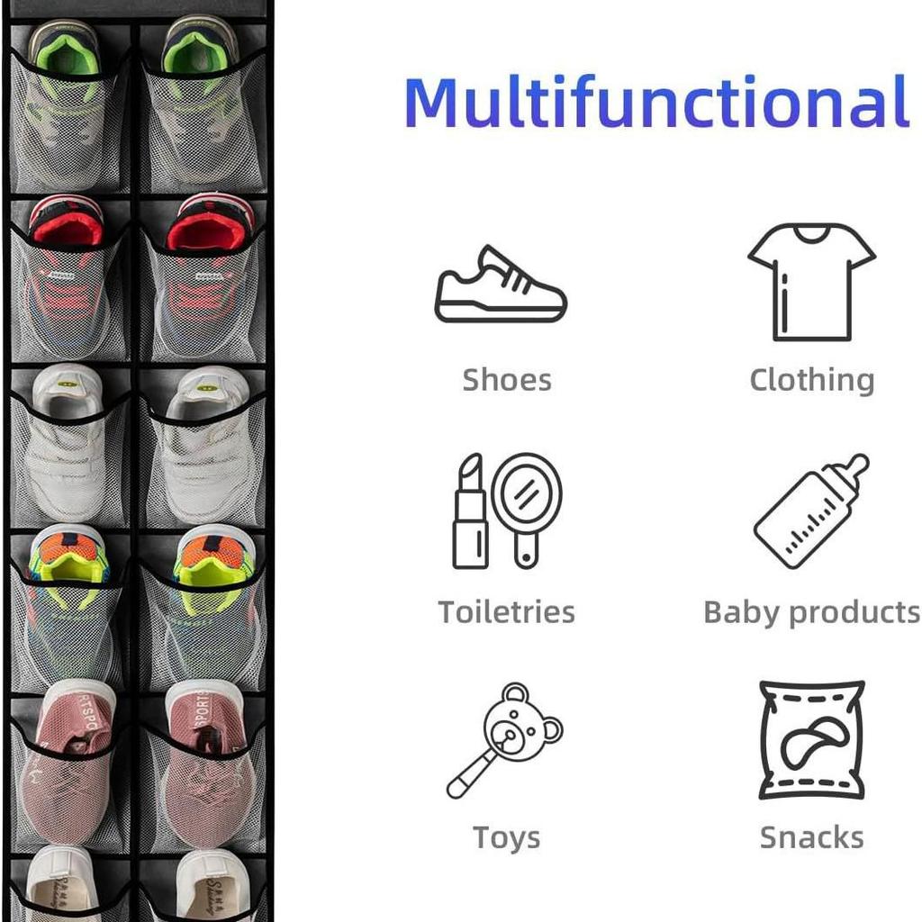 Kancalı 35 Bölmeli Kapı Üstü Ayakkabı Saklama Çantası