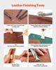 VEVOR Leather Working Tools Kit, 59 PCS Leather Craft Tools with Portable Canvas Storage Bag, Engraving Punching Sewing Stamping Sanding Tools