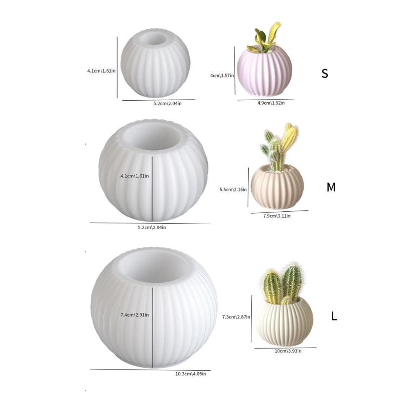Silicone Striped Candle Cup Mold Circular Shape Easy Demold Reusable Tool For Resin Casting Crafts Gift Projects