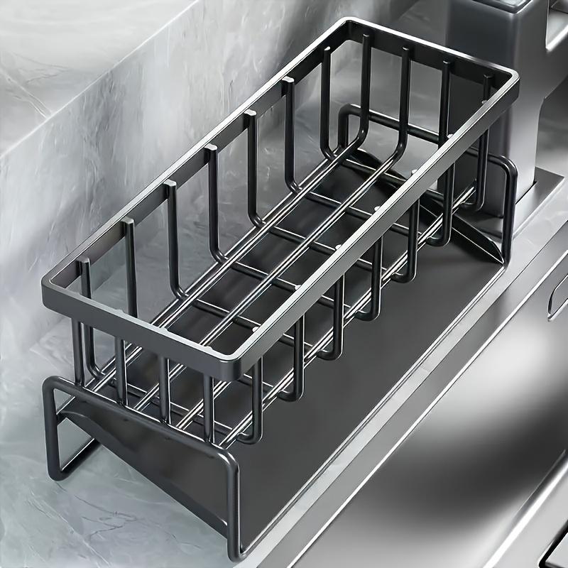 Carbon Steel Sink Storage Basket Space Saving Organizer for Sponges,Brushes,Towels Ideal for Kitchen,Bathroom,and Outdoor Use,Kitchen Sink Accessories