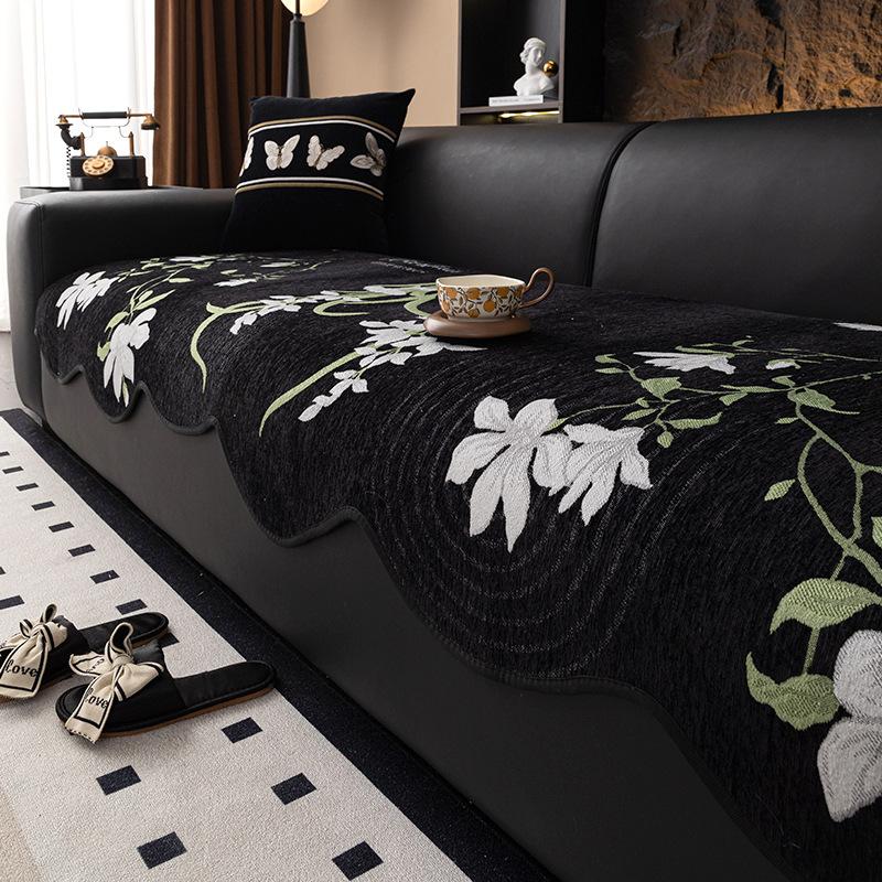 New Combination Sofa Cushion, Universal In All Seasons, Irregular One-Piece Straight-Row Special-Shaped Sofa Cover