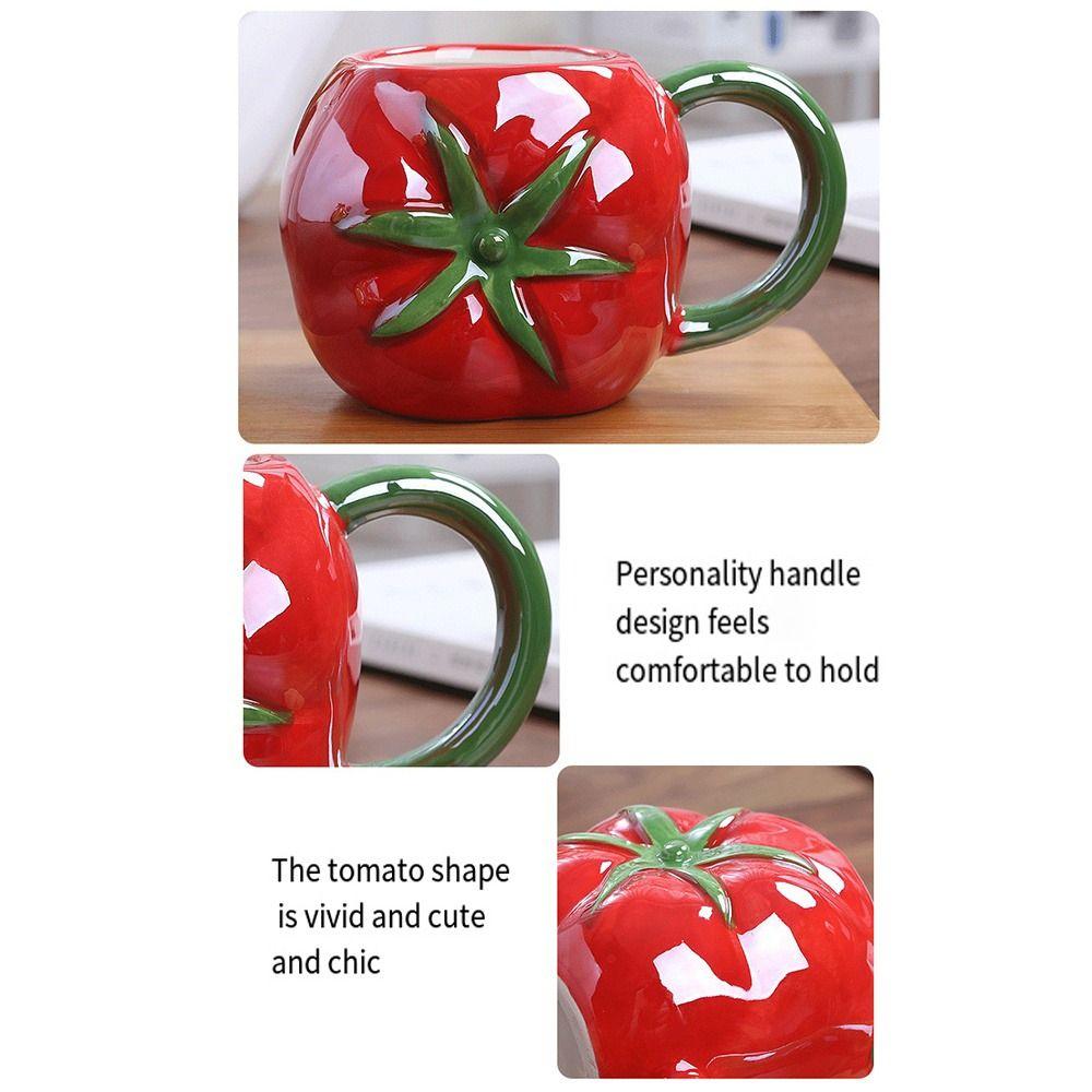 Adorable Fruit Shape Coffee Mug Porcelain Creative Water Cups Durable Heat-resistant Milk Container Household