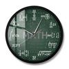 Green Chalkboard Math Formulas Wall Clock Hanging Wall Watch Back To School Science Mathematics Art Wall Decor Math Geek Gift