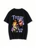 Unisex's Fashion T-Shirt Rapper Tupacs Top Hip Hop Street Wear Short Sleeve T Shirt