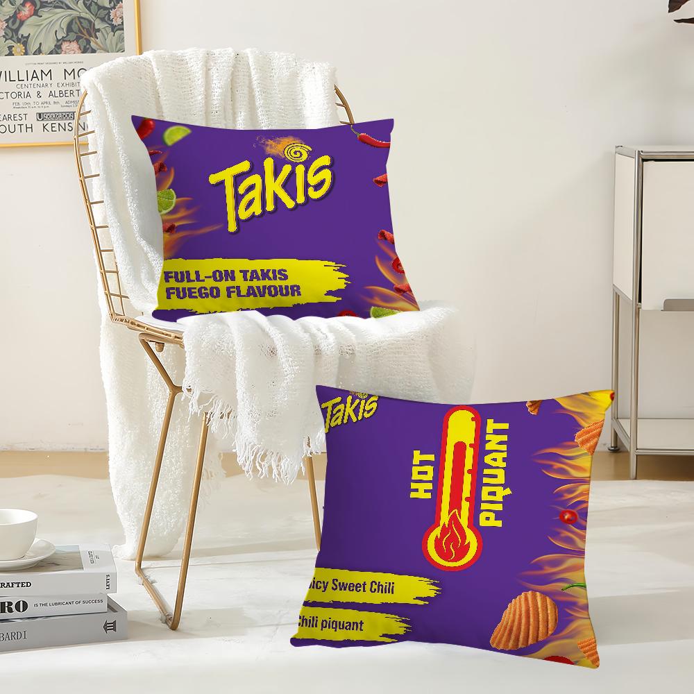 Chili Pattern TTakis Chips Pillow Case Suitable For Bedrooms Living Rooms Cars Home Decoration