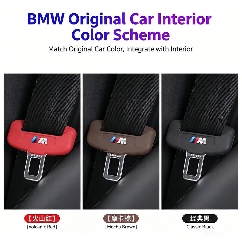 Silicone Car Seat Belt Buckle Protective Cover Decorative Accessories For BMW M E46 E90 E60 F30 F10 E39 E36 F20 G20 G30 E92 E87