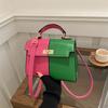 2025 neue Color-Block Umhängetasche Pendler Handtasche Premium Metallschloss Crossbody