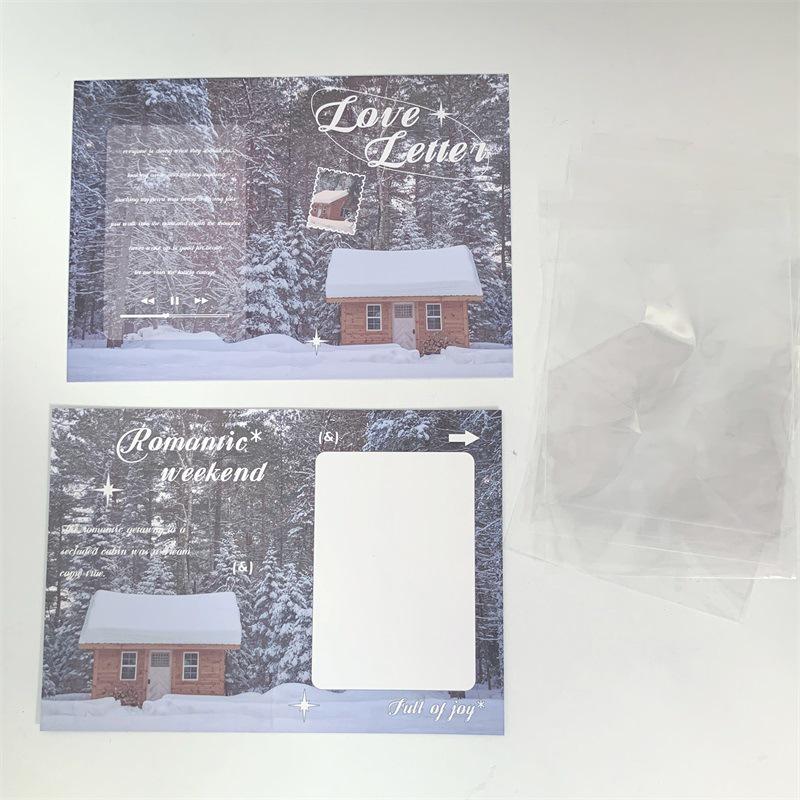 

Оригінальний набір вітальних листівок альбомного формату зі словами та подарунковою упаковкою Folded card opp bag (10.6x14cm))