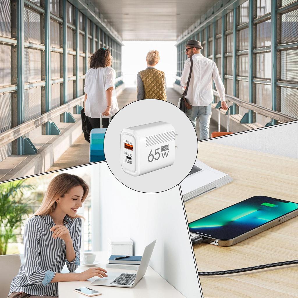 Fast Charging 65W USB Type C Charger EU PD 3.0 Quick Charge Wall For Phone Adapter For iPhone 15 Xiaomi Huawei Samsung