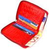 Original Women's Purse Made of Genuine Textured Leather CANPELLINI Wallet 21489 Red
