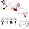 4 Pieces Key Rail Wall Hooks 4 Hooks, Key Holder Hanger for Wall Decorative, Self-Adhesive Towels Key Bag Organizer Rack for Entryway Hallway Kitchen