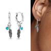 925 Silver Charms Earrings With Bow Strawberry Cherry Eye Feather Zircon Design For Women Fashion Jewelry Gift