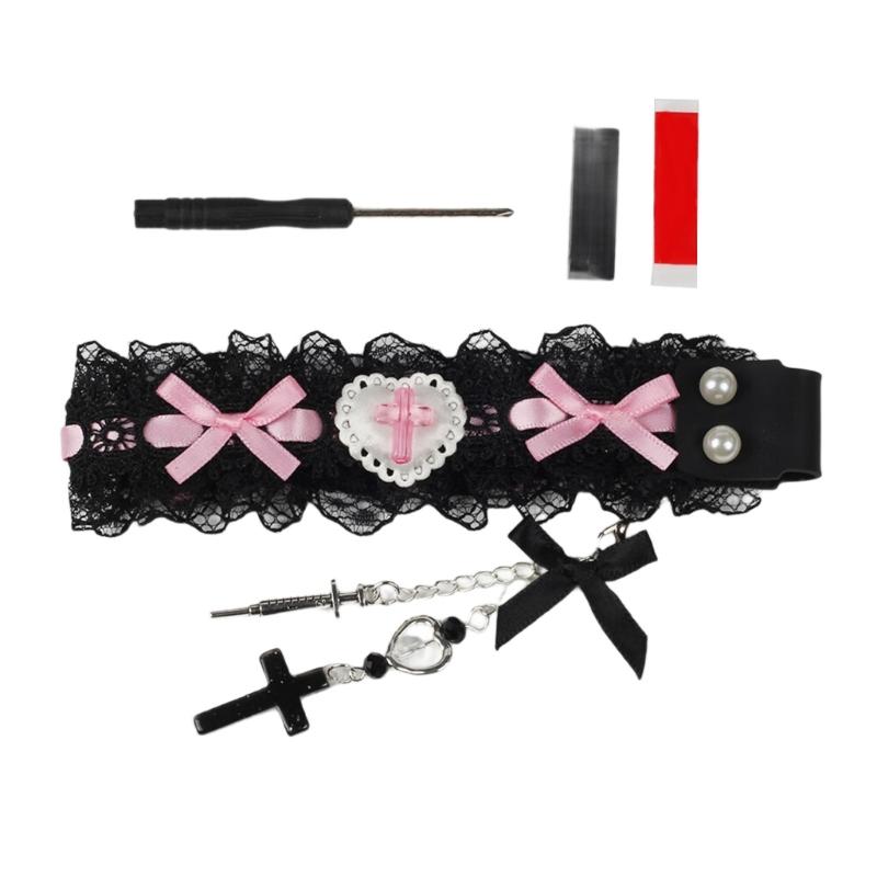 

Stylish Adhesive Keyboard Strap Fabric Keyboard Ribbon with Adhesive Button Snap Strap For Easy Installation And Removal 1