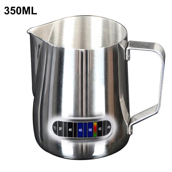 Temperature Sense Milk Frothing Pitcher Large Capacity Stainless Steel Food-grade Milk Latte Cup for Bakery