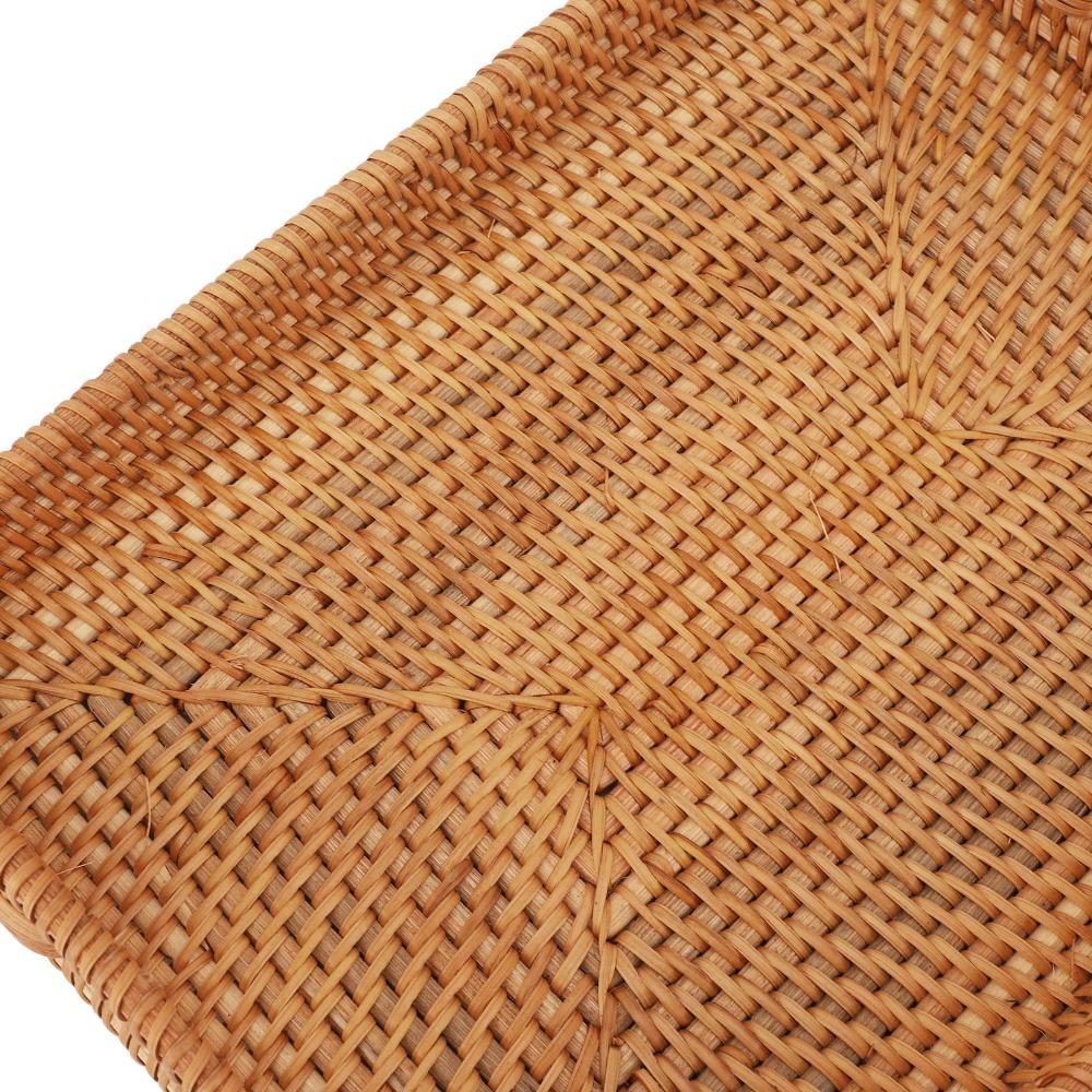 Side Handles Tray with Handles Woven Craft Decorative Tray Household Decor Serving Tray  Bathroom