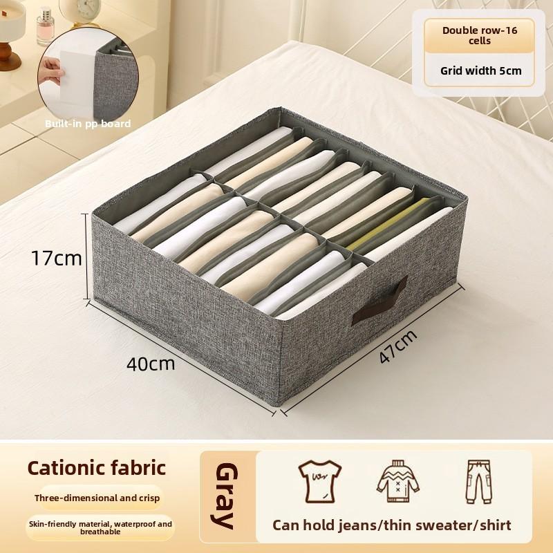 Modern Minimalist Fabric Foldable Closet Drawer Organizer For Clothing Storage