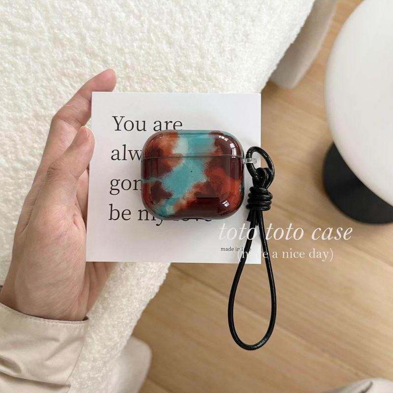 

Sleeves Applicable to Apple 2 Generation Bluetooth Headset Case Airpods3 Generation New Niche Lanyard Airpodspro2 Shatter-resistant Protection Apple Airpods Pro Shell + black ring lanyard