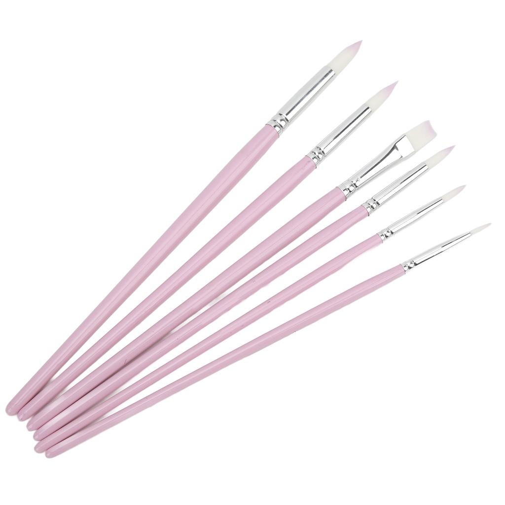 6Pcs Watercolor Brushes Multifunctional Easy Cleaning Wide Application Premium Material Durable Paintbrush SetHibiscus