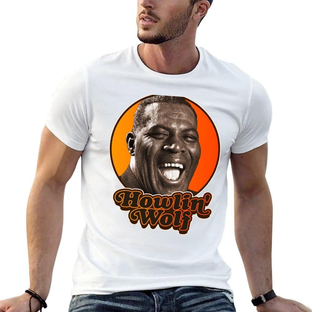 Retro Howlin Wolf Tribute TShirt Unisex T Shirt Designer Unisex Graphic T Shirt T Shirt Unisex Cotton Tshirt