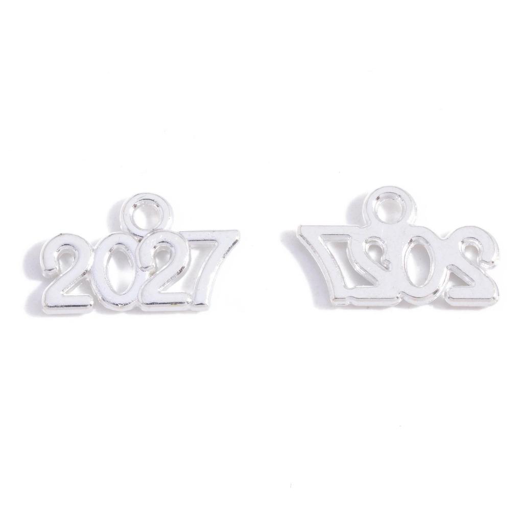 Digital Zinc Alloy Pendant Retro Charm - 14x9mm DIY Jewelry Accessories (2025 & 2026)