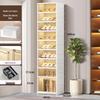 Transparent Plastic Foldable Shoe Storage Box - No-Installation Dustproof Shoe Cabinet & Movable Rack.