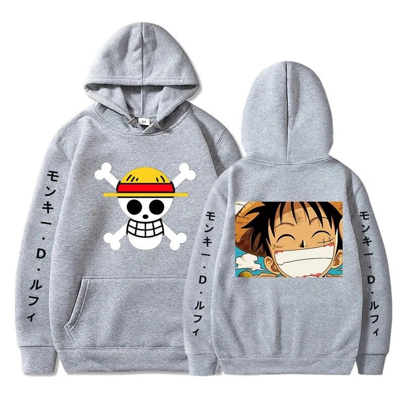 Anime Street Clothing 2024 New Luffy Hoodie Men's and Women's Hip Hop Top Casual Sports Shirt