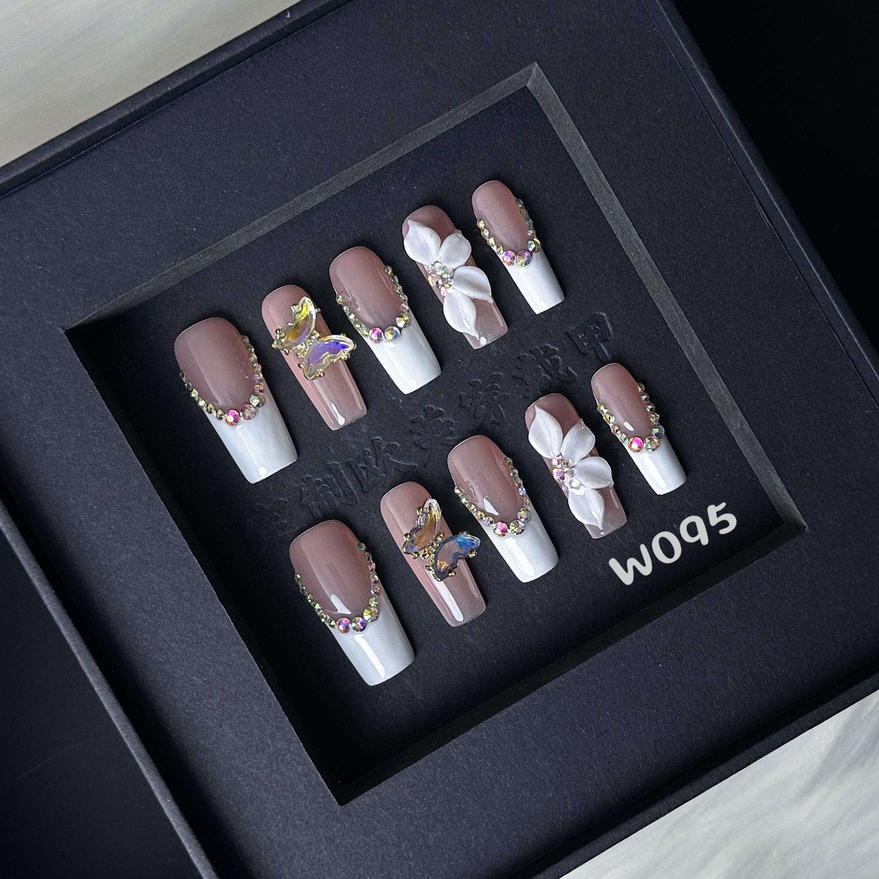 

Spicy Girl Punk Hand-Painted Stiletto Nail Art - High-End Summer Collection Small