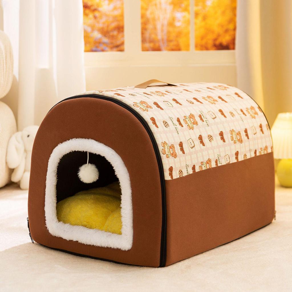 Fully Enclosed Waterproof Pet Nest for Dogs & Cats - Autumn/Winter