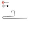 MAWA No-Slip Hangers, Made in Germany, for Pants, Long Skirts, and Stoles, Single, Silver, MAWA KH35U Silver (Pack of 20)