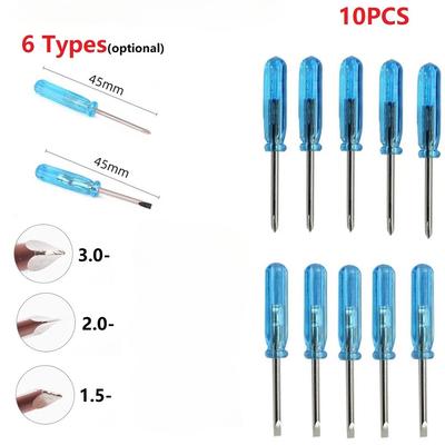 10 szt. Mini Wkrętaki Płaskie Krzyżakowe Do X-Box Laptop Narzędzie Naprawcze 1.5/2.0/3.0mm Wodoodporny Zestaw Bitów Wkrętakowych Ph2