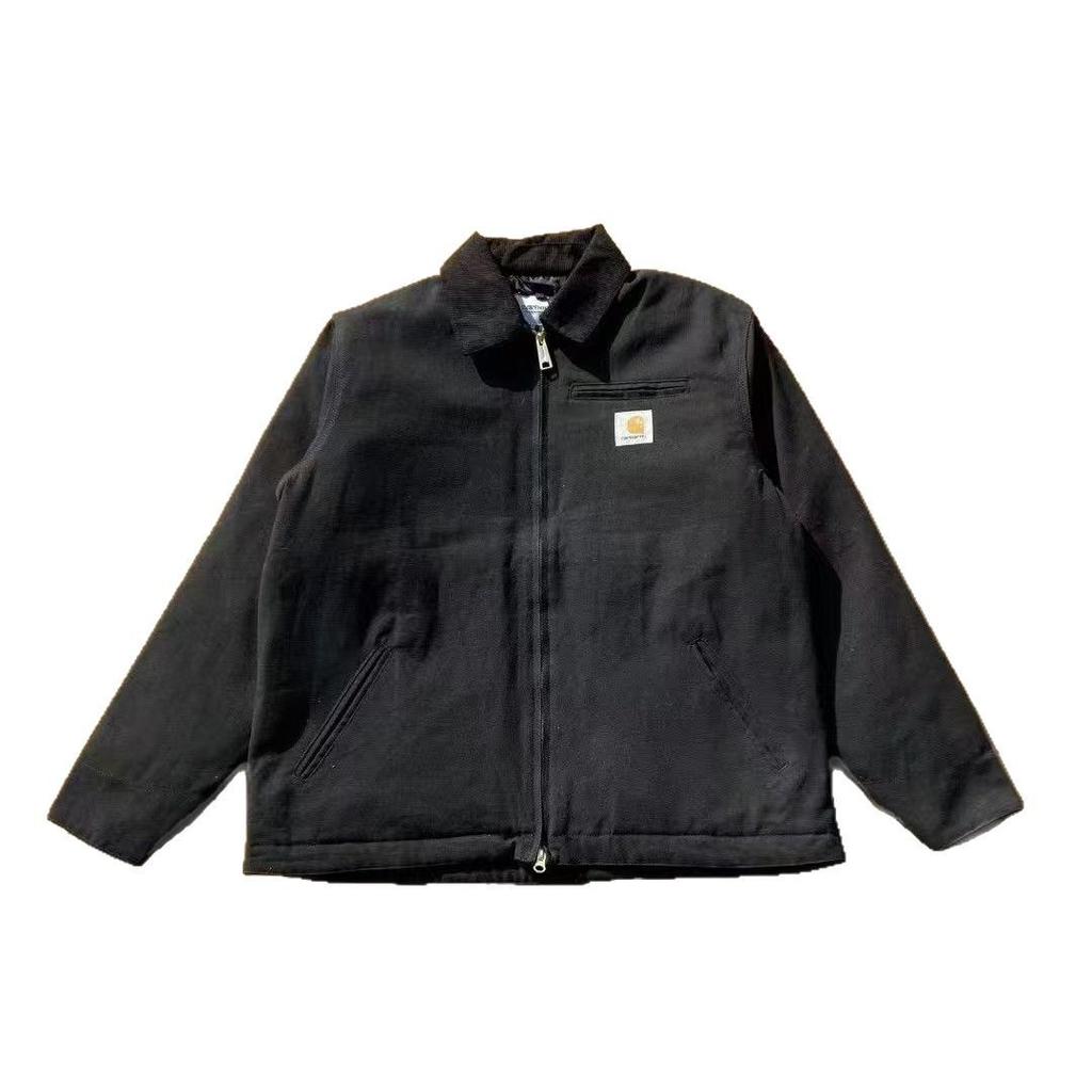 Plus Size Carhartt Heavyweight Canvas Jacket, Warm Lapel Workwear for Autumn and Winter.