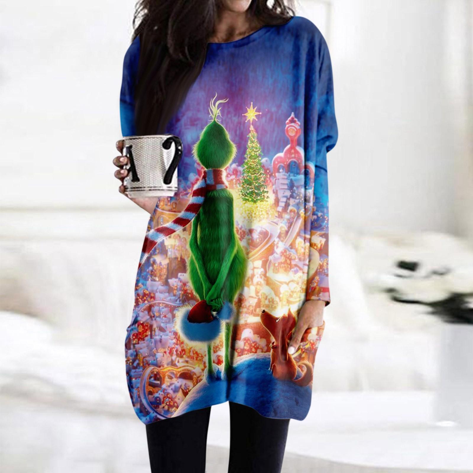 

Женская футболка и весенне-осенние топы с круглым вырезом, длинными рукавами и карманным принтом стандартного кроя XL фиолетовый