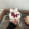 Girls over cute messenger bag red bow pony new year girls red envelope lucky money mini shoulder bag