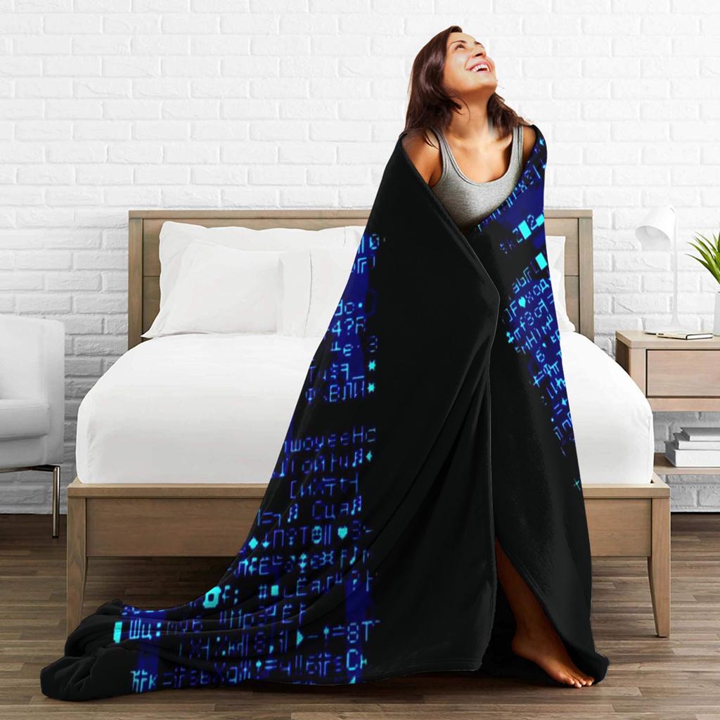 Serial Experiments Lain Warm Soft Blanket  Children Plush Throw Blanket Novelty Couch Chair Flannel Bedspread Sofa Bed Cover