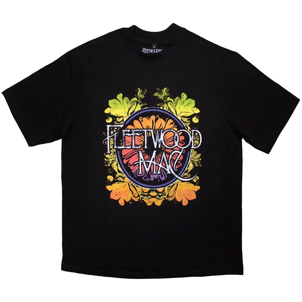 

Fleetwood Mac Circle Floral Logo Limited Edition 999 Only Oversized Boxy 100% Cotton T-shirt Mens Womens Tees Top 4XL