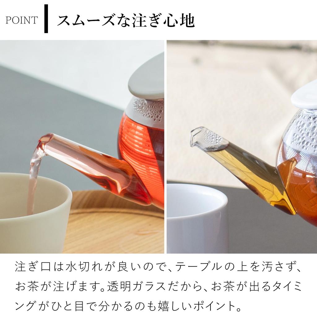 Smith & Shu Bai Hao Tekannor Tekanna i klarglas med klart handtag (600 ml)