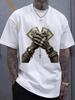Unisex Mode T-Shirt Weiß Dollar-Schein Hände überkreuzt Print Lässig Streetwear