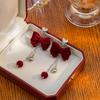 Bowknot Bowknot Ear Pendant Love Heart Bow Dangle Earrings Vintage Bow Drop Earrings  Gifts
