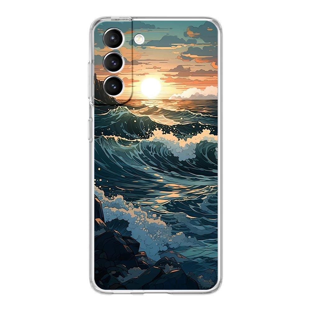 Phone Case For Samsung Galaxy S25 S24 S23 FE S22 Ultra S20 S21 5G S10 S9 Plus S10E S8 Soft Clear Cover Landscape Art