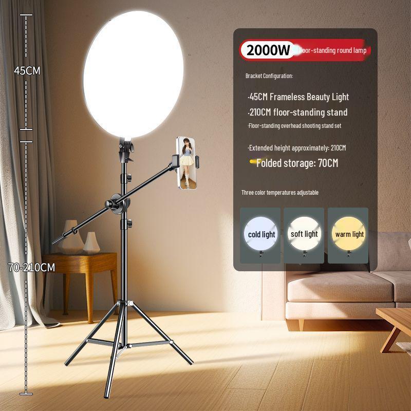 Full Screen Shadowless LED Beauty Studio Key Light for Professional Live Streaming