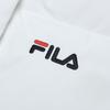 Fila Jaqueta de Penas Longa Moda Casual Solta com Capuz Feminina Outerwear Padrão-Branco F11W349924F