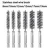 6/8/10/12/14Pcs With Handle Steel Bore Brush Cleaning Brush  for Power Drill Impact Driver