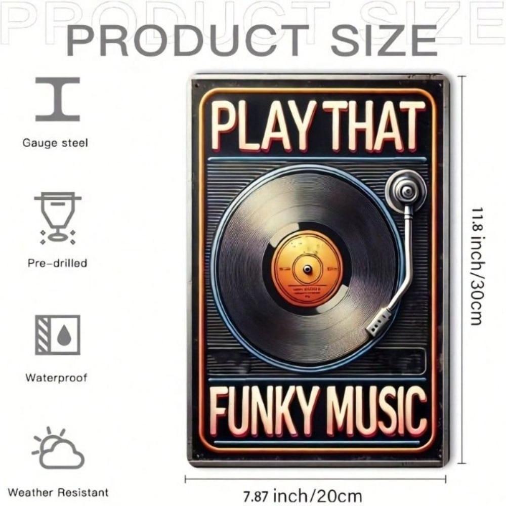 Retro Musik Schallplatte Metall Poster Wanddeko für Wohnzimmer